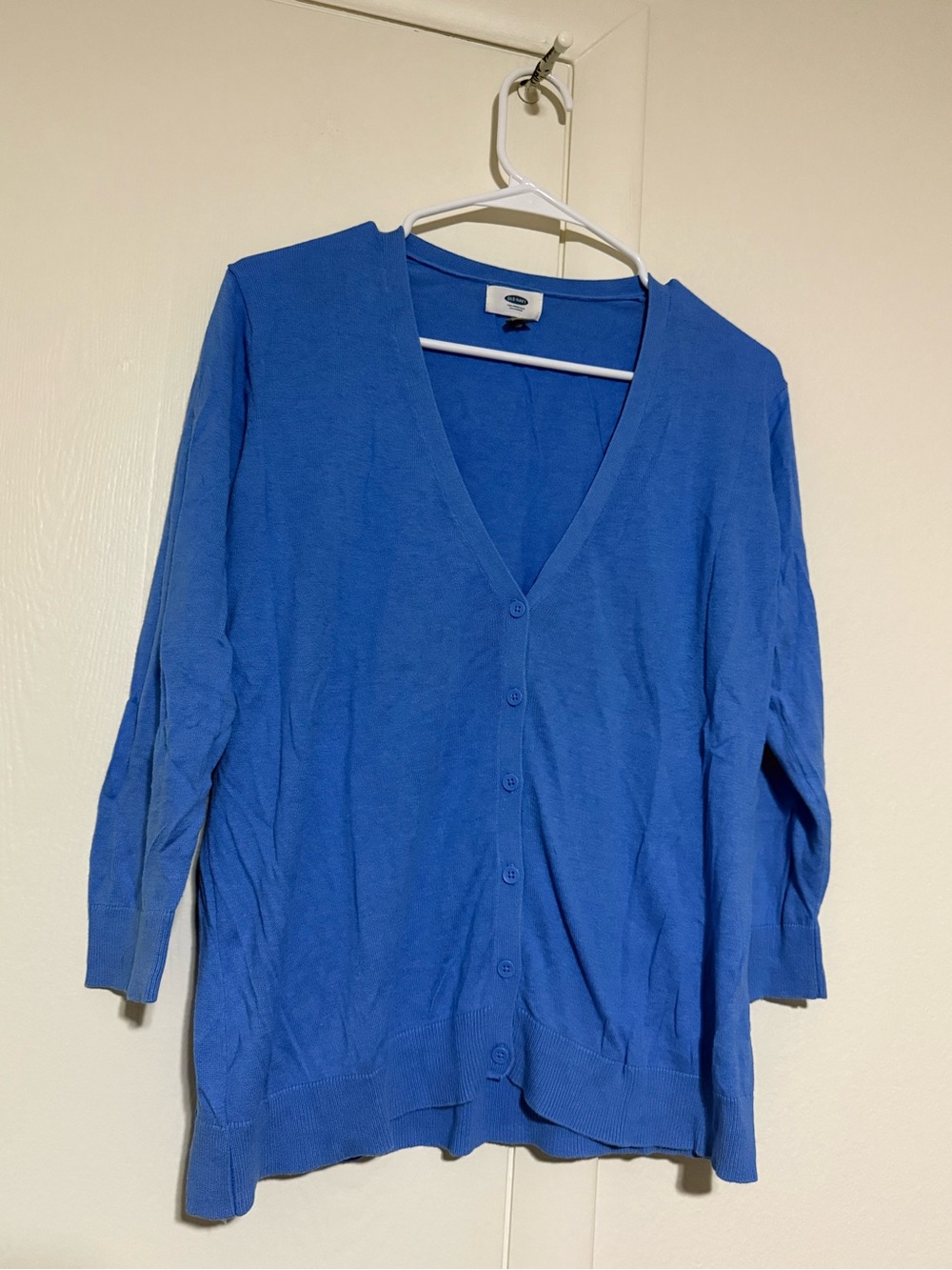 Old Navy Blue V-Neck Button Cardigan - Large